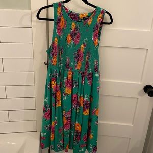 Smocked floral dress